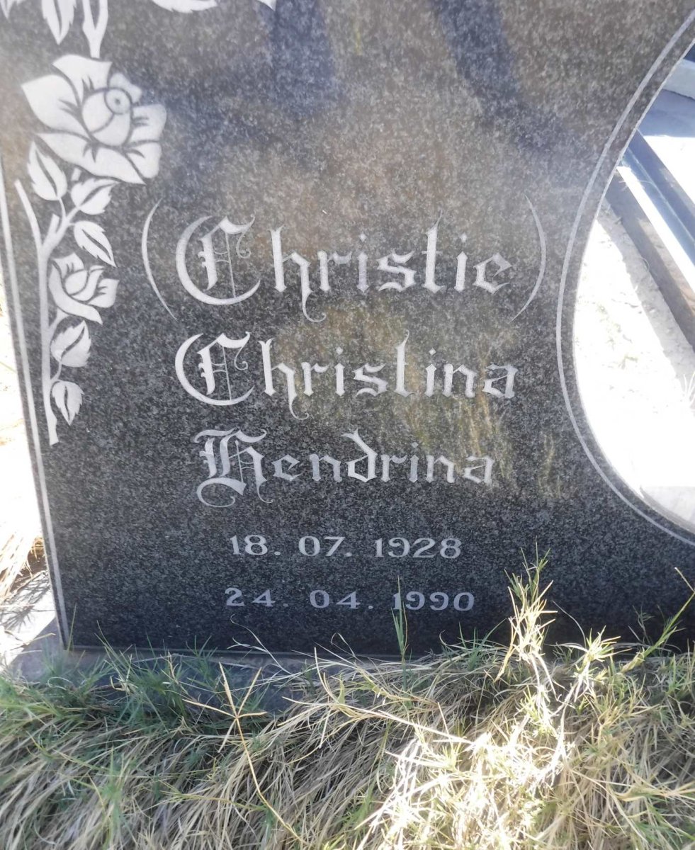 BRAKEL Jurie Johannes 1920-1985 &amp; Christina Hendrina 1928-1990