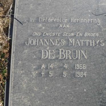 BRUIN Johannes Matthys, de 1966-1984