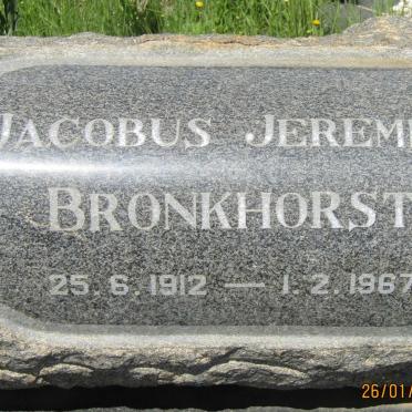 BRONKHORST Jacobus Jeremias 1912-1967