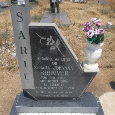 BRUMMER Susara Johanna nee VAN DER LINDE 1940-1998