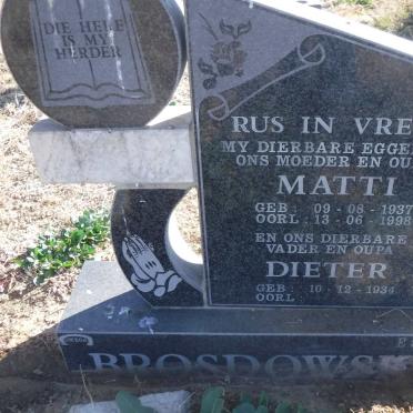 BROSDOWSKI Dieter 1934- &amp; Matti 1937-1998