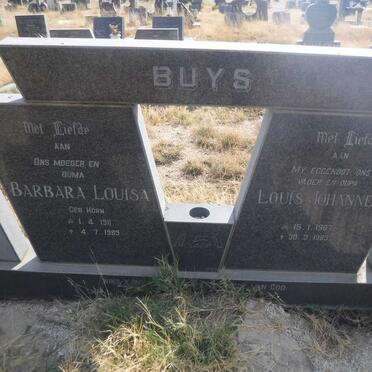 BUYS Louis Johannes 1907-1983 &amp; Barbara Louisa HORN 1911-1989