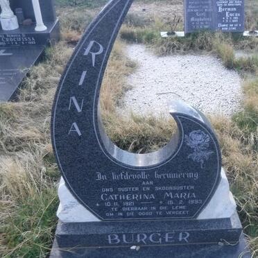BURGER Catherina Maria 1921-1993