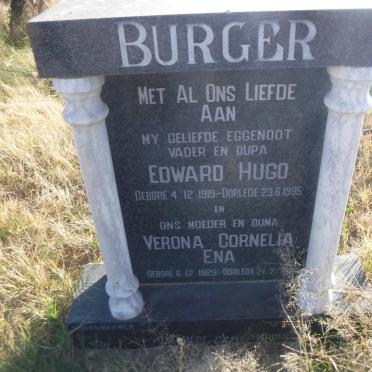 BURGER Edward Hugo 1919-1995 &amp; Verona Cornelia Ena 1929-19??