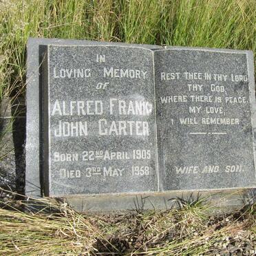 CARTER Alfred Frank John 1905-1958