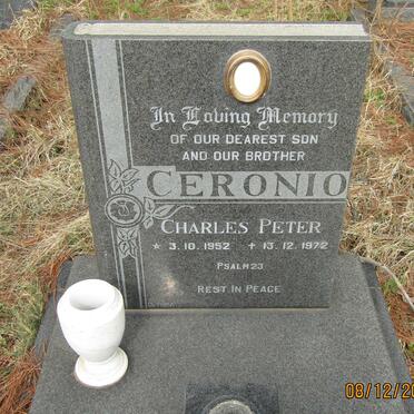 CERONIO Charles Peter 1952-1972