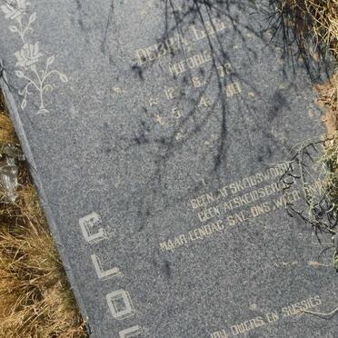 CLOETE Debra Lee 1972-1988