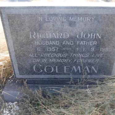 COLEMAN Richard John 1957-1990