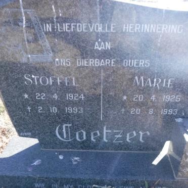 COETZER Stoffel 1924-1993 &amp; Marie 1925-1993