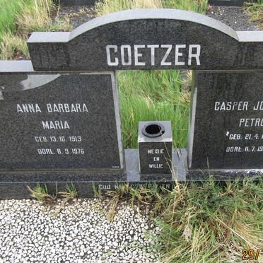 COETZER Casper Johannes Petrus 1915-1976 &amp; Anna Barbara Maria 1913-1976