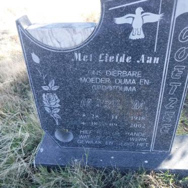 COETZEE Mary M. 1918-2002