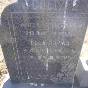 COETZEE Ella Sophia 1913-1981