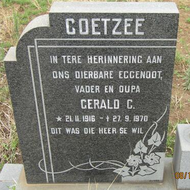 COETZEE Gerald C. 1916-1970