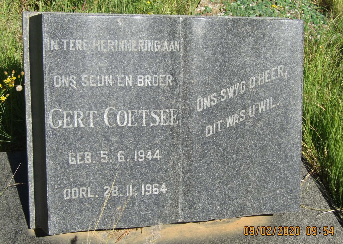 COETSEE Gert 1944-1964