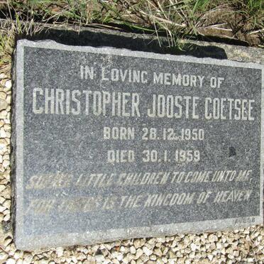 COETSEE Christopher Jooste 1950-1959