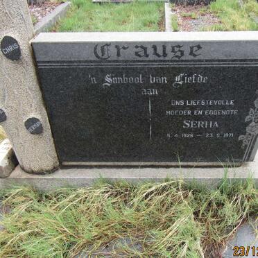 CRAUSE Serha 1926-1971