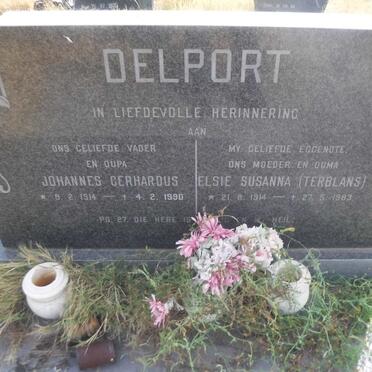 DELPORT Johannes Gerhardus 1914-1990 &amp; Elsie Susanna TERBLANS 1914-1983
