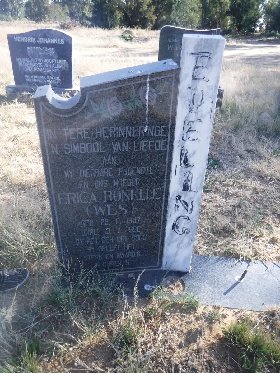 EDELING Erica Ronelle nee WES 1947-1998