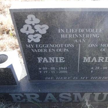 ERASMUS Fanie 1941-2000 &amp; Marlean 1945-
