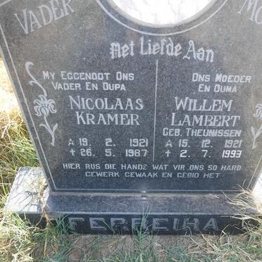 FERREIRA Nicolaas Kramer 1921-1987 &amp; Willem Lambert THEUNISSEN 1921-1993