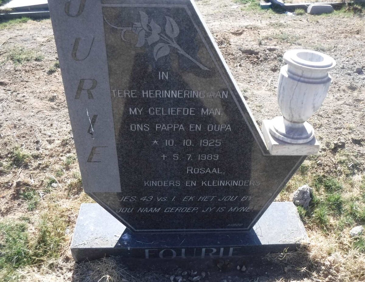 FOURIE Jurie 1925-1989