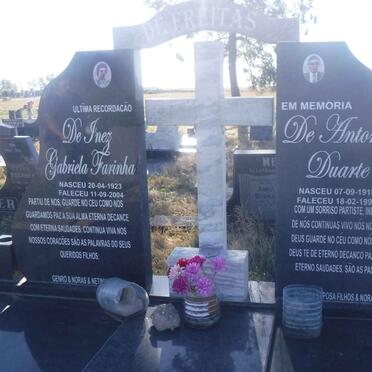 FREITAS De Antonio Duarte, de 1918-1993 &amp; De Inez Gabriela Farinha 1923-2004