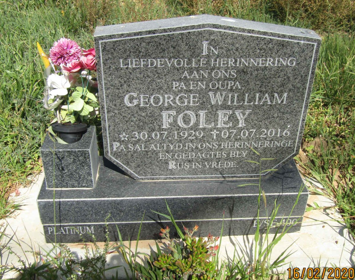 FOLEY George William 1929-2016