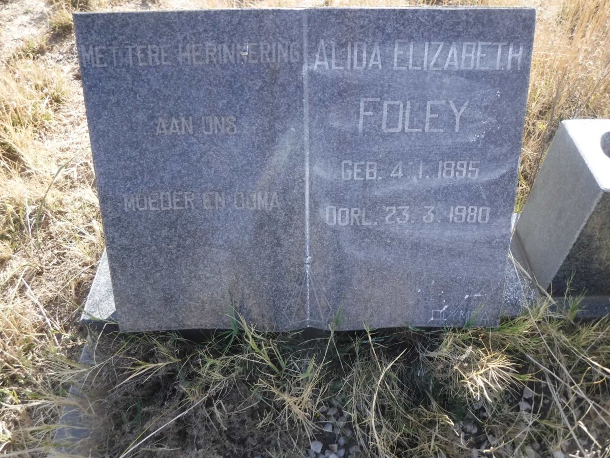 FOLEY Alida Elizabeth 1895-1980