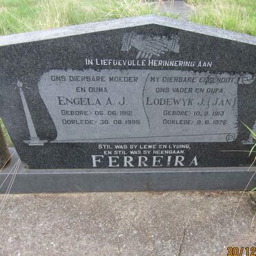 FERREIRA Lodewyk J. 1913-1975 &amp; Engela A.J. 1912-1995