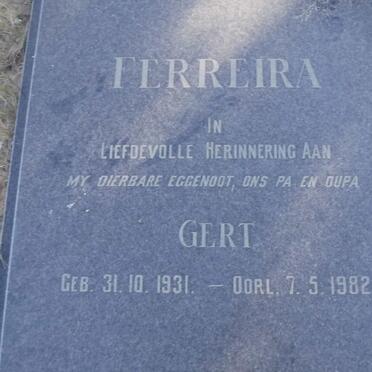 FERREIRA Gert 1931-1982