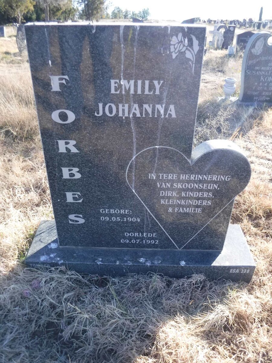FORBES Emily Johanna 1904-1992