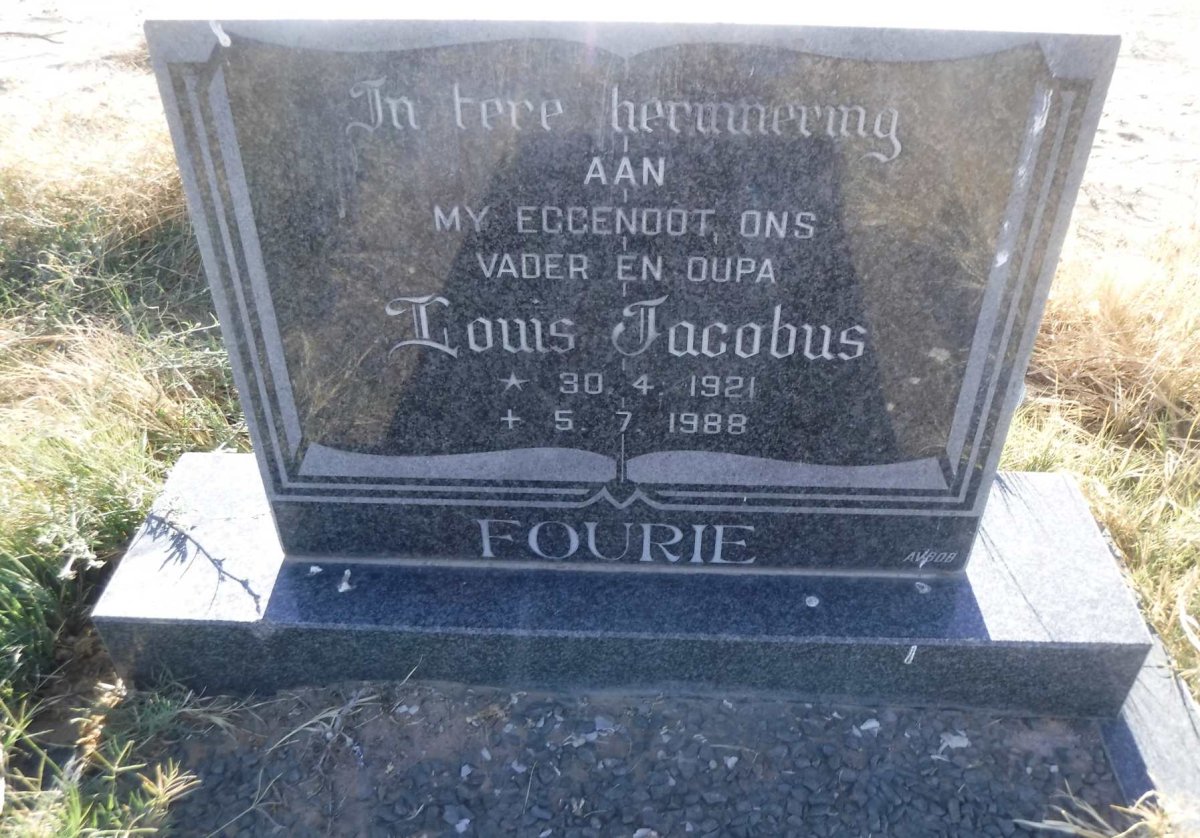 FOURIE Louis Jacobus 1921-1988