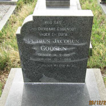 GOOSEN Petrus Jacobus 1915-1968
