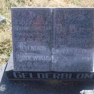 GELDERBLOM Hendrik Lodewikus 1971-1991