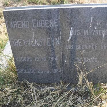 GREYVENSTEYN Barend Eugene 1950-1983