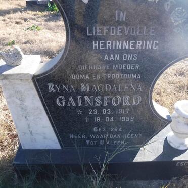 GAINSFORD Ryna Magdalena 1917-1999