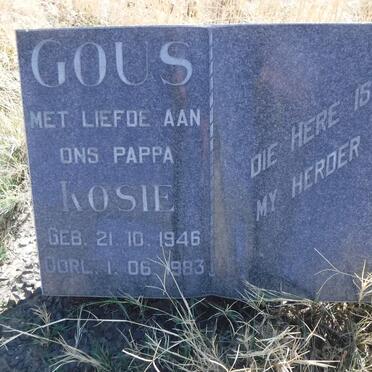 GOUS Kosie 1946-1883