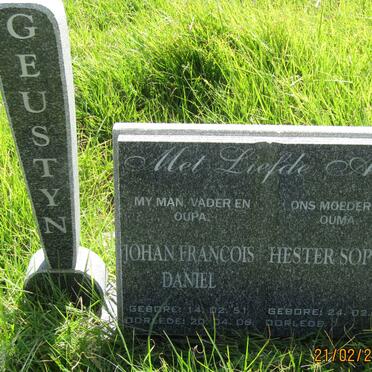 GEUSTYN Johan Francois Daniel 1951-1906 &amp; Hester Sophia 1953-