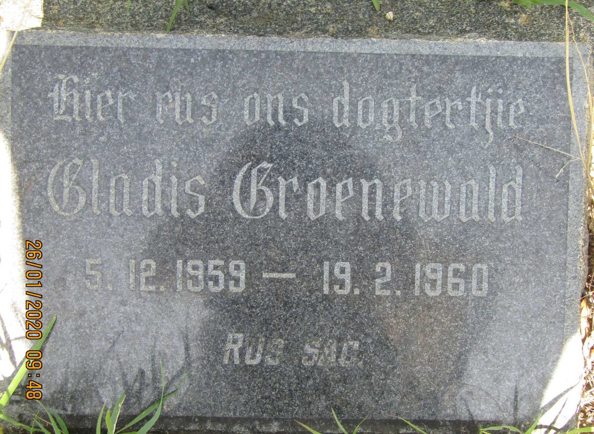 GROENEWALD Gladis 1959-1960