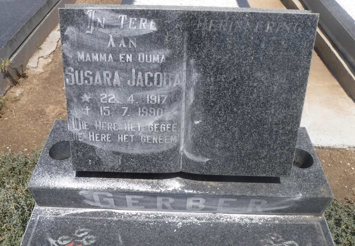 GERBER Susara Jacoba 1917-1990