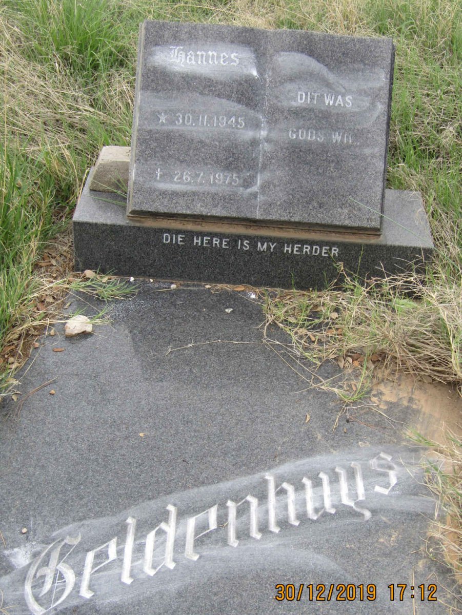 GELDENHUYS Hannes 1945-1975
