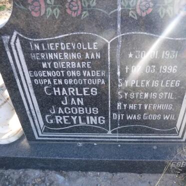 GREYLING Charles Jan Jacobus 1931-1996