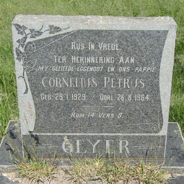GEYER Cornelius Petrus 1929-1964
