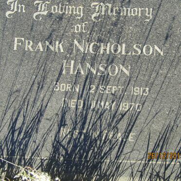 HANSON Frank Nicholson 1913-1970