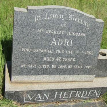 HEERDEN Adri, van -1965