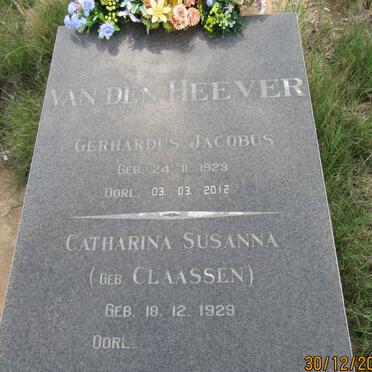 HEEVER Gerhardus Jacobus, van den 1929-2012 &amp; Catharina Susanna CLAASSEN 1929-
