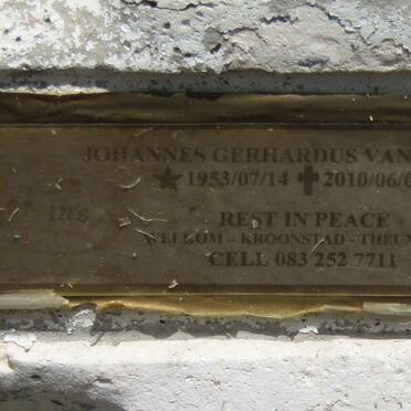 HEERDEN Johannes Gerhardus, van 1953-2010