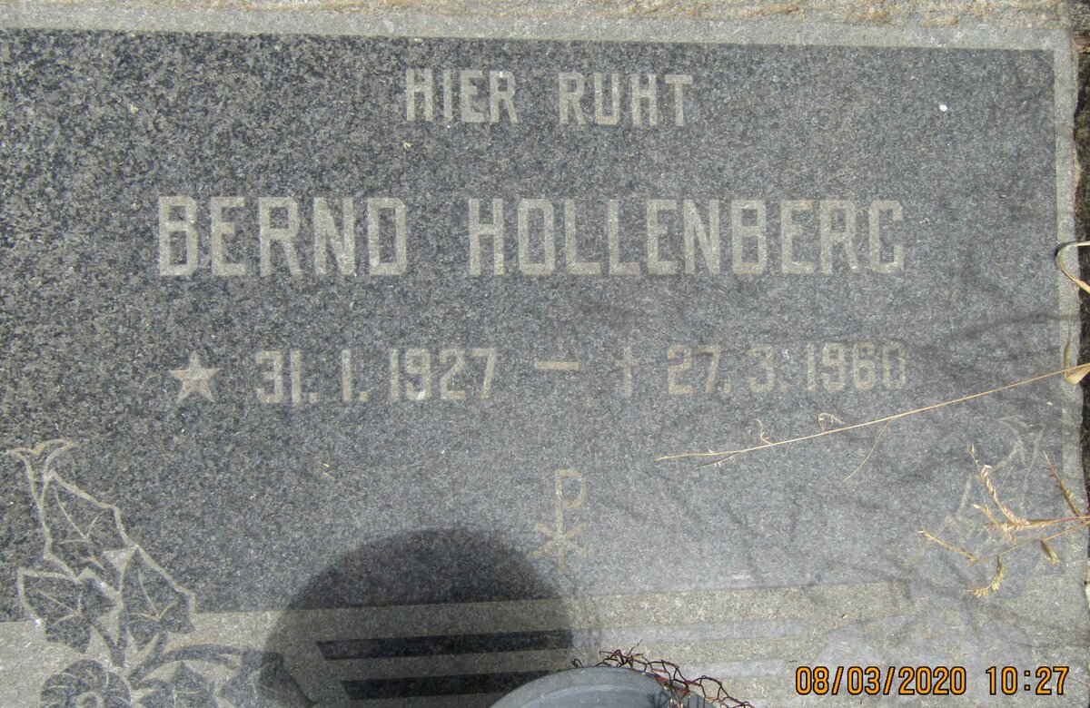 HOLLENBERG Bernd 1927-1960