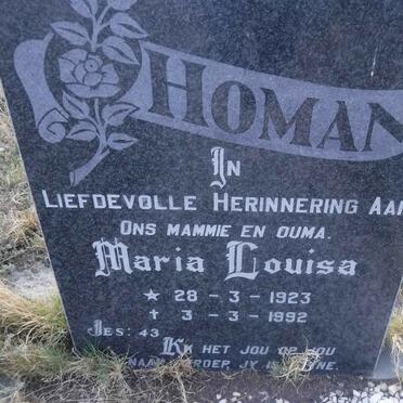 HOMAN Maria Louisa 1923-1992