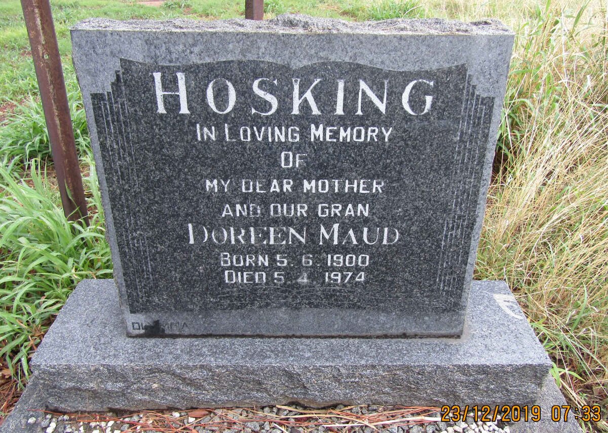 HOSKING Doreen Maud 1900-1974